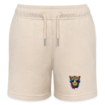 Leopardo Grande Gatto Gatto Leopardo - Pantaloncini sport bambino bio di Stanley/Stella - ecru morbido - Fronte