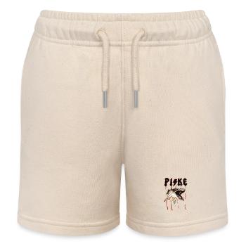 Angeln auf Hecht - Hecht Attacke - Kinder Organic Joggingshorts Mini Bolter von Stanley/Stella - Natur - Vorne