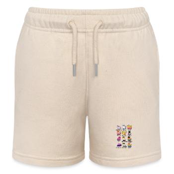 Niedliche Retro LGBT Katze Cat Pride & Equality - Kinder Organic Joggingshorts Mini Bolter von Stanley/Stella - Natur - Vorne