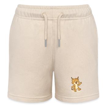 Lynx dansant - Short de jogging enfant bio Stanley/Stella - écru doux - Devant