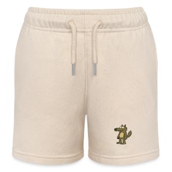 Wolfgang Wolf Cartoon - Kids Organic Sweat Shorts by Stanley/Stella - soft Ecru - Front