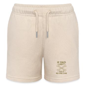 papa papa papa dictons bricoleur bricoleur - Short de jogging enfant bio Stanley/Stella - écru doux - Devant