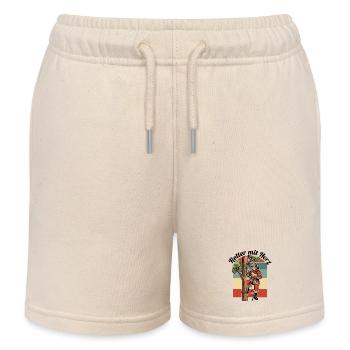 Retter mit Herz - Kinder Organic Joggingshorts Mini Bolter von Stanley/Stella - Natur - Vorne