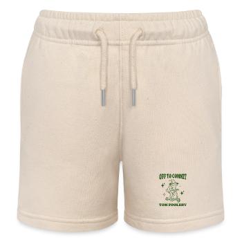 Auf zur Begehung Tom Foolery Lustiger Frosch Illustration - Kinder Organic Joggingshorts Mini Bolter von Stanley/Stella - Natur - Vorne