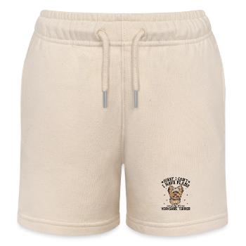 Adorable Yorkie Portrait for Pet Lovers - Kids Organic Sweat Shorts by Stanley/Stella - soft Ecru - Front