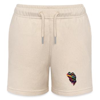 Frog Little Toad Tree Frog Frog Prince Frogs - Kids Organic Sweat Shorts by Stanley/Stella - soft Ecru - Front