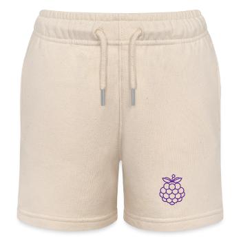 Illustration einer minimalistischen reifen Himbeere - Kinder Organic Joggingshorts Mini Bolter von Stanley/Stella - Natur - Vorne