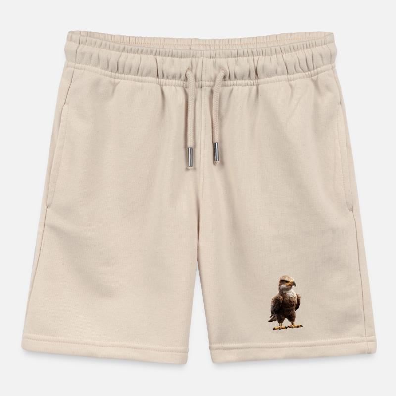 Eagle Bald Eagle Golden Eagle White-tailed Eagle Kids Organic Sweat Shorts by Stanley/Stella