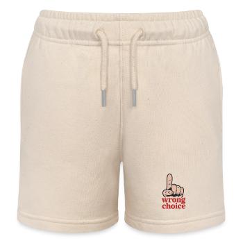Bold Hand Gesture Motivational Design - Kids Organic Sweat Shorts by Stanley/Stella - soft Ecru - Front
