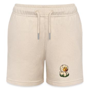 Blumenkohl Ente Gummiente Quietscheente Badeente  - Kinder Organic Joggingshorts Mini Bolter von Stanley/Stella - Natur - Vorne