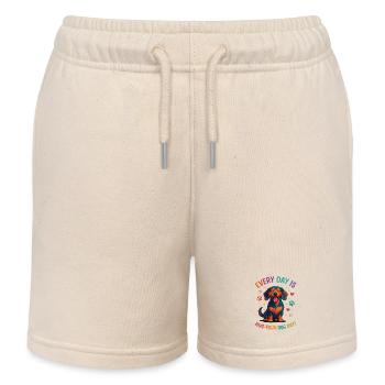 Dackel - Kinder Organic Joggingshorts Mini Bolter von Stanley/Stella - Natur - Vorne