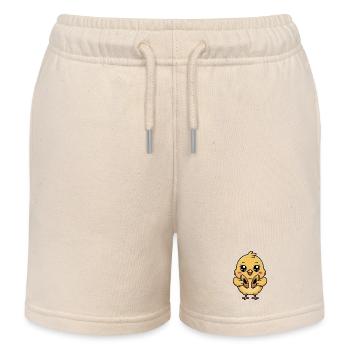 Lustiges Küken Mit Becken Für Musikliebhaber - Kinder Organic Joggingshorts Mini Bolter von Stanley/Stella - Natur - Vorne