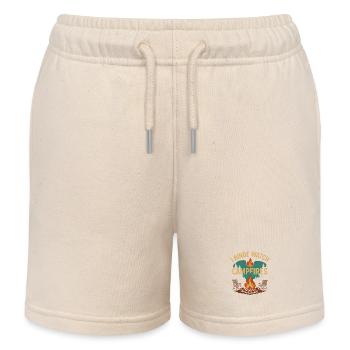 I Binge Watch Campfire - Kids Organic Sweat Shorts by Stanley/Stella - soft Ecru - Front