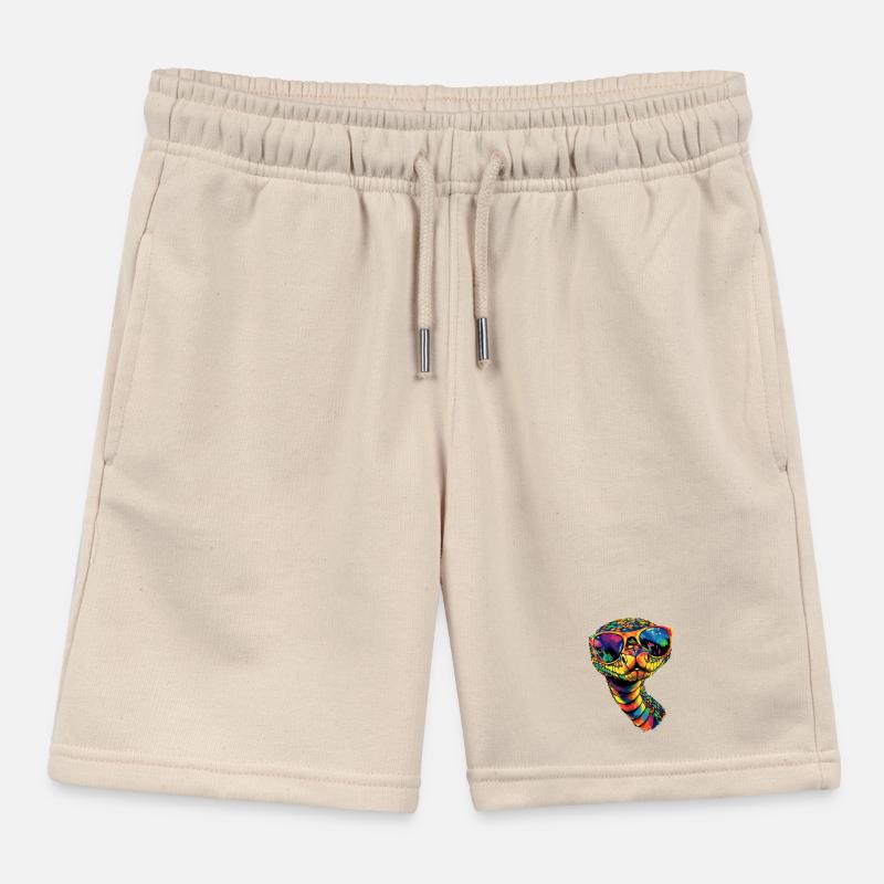 snake, python, cobra, rattlesnake, snakes Kids Organic Sweat Shorts by Stanley/Stella