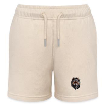 Wolf Wildnis - Kinder Organic Joggingshorts Mini Bolter von Stanley/Stella - Natur - Vorne