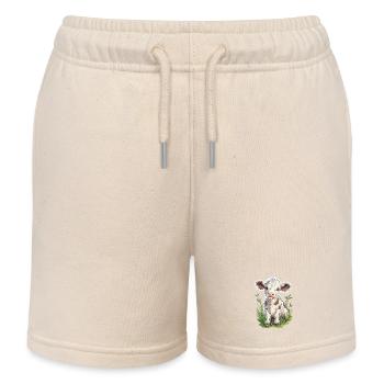Cow - Kids Organic Sweat Shorts by Stanley/Stella - soft Ecru - Front
