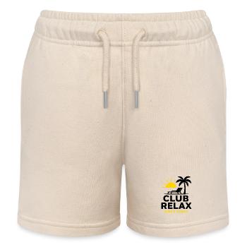 Sunrise with Motivation Message - Kids Organic Sweat Shorts by Stanley/Stella - soft Ecru - Front
