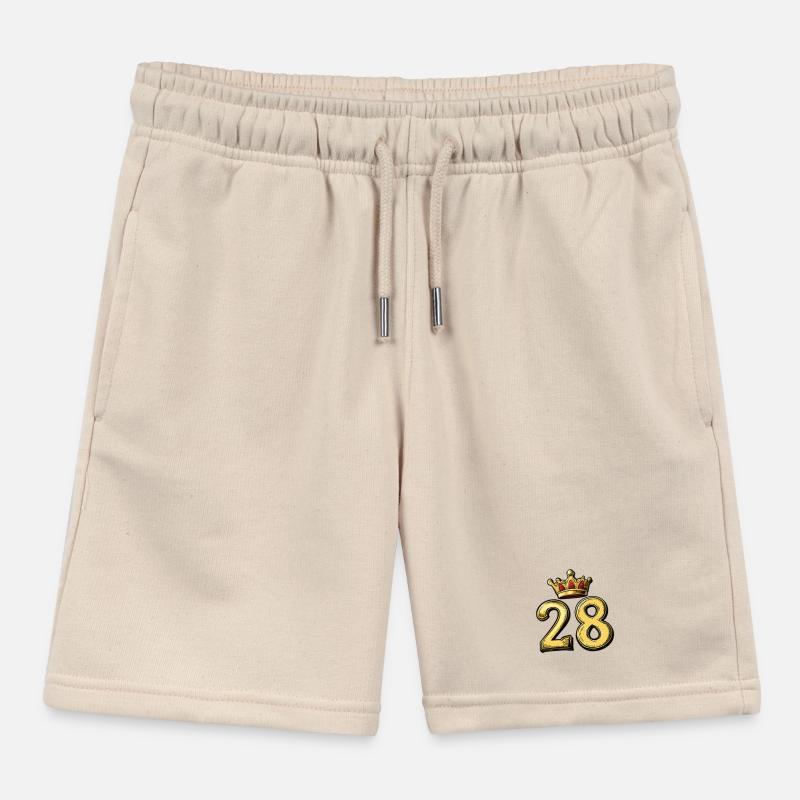 28 Number Krone Kids Organic Sweat Shorts by Stanley/Stella