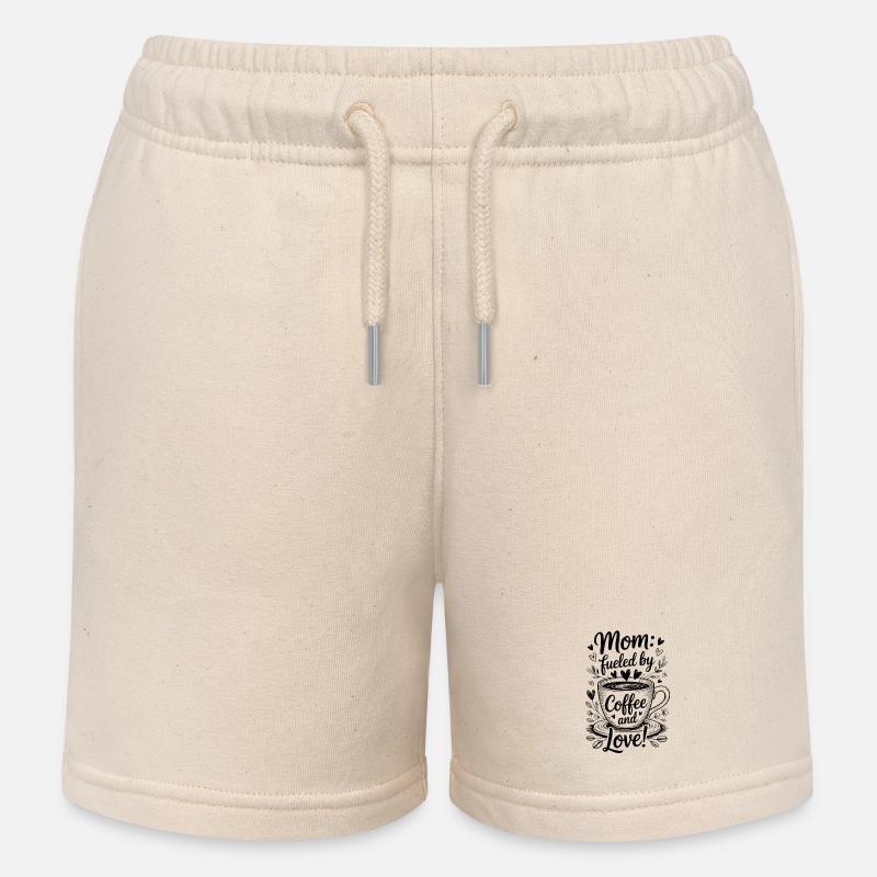 Café Maman Alimenté Caféine Mère - Short de jogging enfant bio Stanley/Stella - écru doux