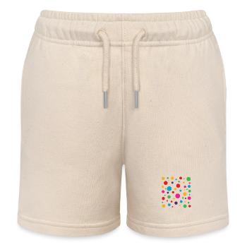 Fleckig Gefleckt Bunt Polka Dot Kinder - Kinder Organic Joggingshorts Mini Bolter von Stanley/Stella - Natur - Vorne