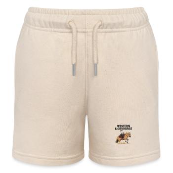 Western Fjord Horse Reiter  - Kinder Organic Joggingshorts Mini Bolter von Stanley/Stella - Natur - Vorne