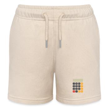 Anzahl Tag Taschenrechner Tastatur Grafik - Kinder Organic Joggingshorts Mini Bolter von Stanley/Stella - Natur - Vorne