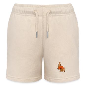 Sea Otter Cartoon Halloween - Kids Organic Sweat Shorts by Stanley/Stella - soft Ecru - Front