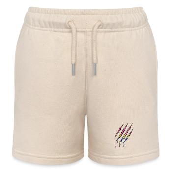 Pan Pride Claw - Drapeau Pansexuel Scratch Trace - Short de jogging enfant bio Stanley/Stella - écru doux - Devant