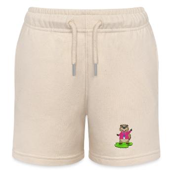 Biber Lehrer Kreide Schule - Kinder Organic Joggingshorts Mini Bolter von Stanley/Stella - Natur - Vorne