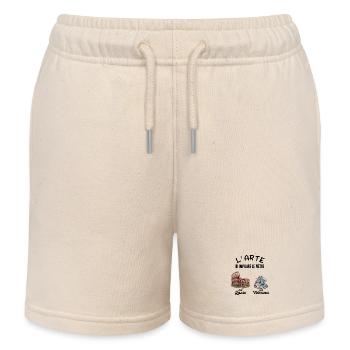 Die Kunst, Steine zu stapeln Humor Lazio - Kinder Organic Joggingshorts Mini Bolter von Stanley/Stella - Natur - Vorne