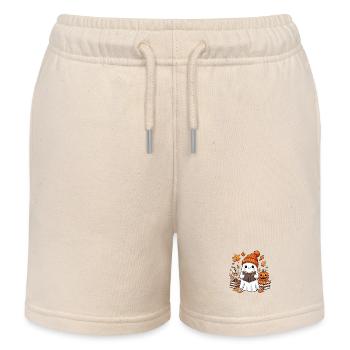 Herbstlese Geist mit Kürbis - Kinder Organic Joggingshorts Mini Bolter von Stanley/Stella - Natur - Vorne