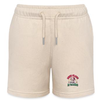 Winter Reindeer Gift for Family - Kids Organic Sweat Shorts by Stanley/Stella - soft Ecru - Front