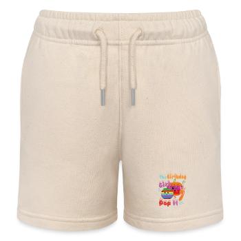 Das Geburtstagskind Pop-It 7 - Kinder Organic Joggingshorts Mini Bolter von Stanley/Stella - Natur - Vorne