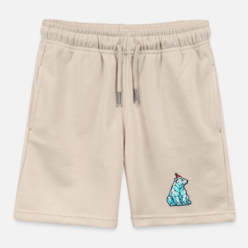 Polygon Eisbär mit Weihnachtsmütze Kinder Organic Joggingshorts Mini Bolter von Stanley/Stella