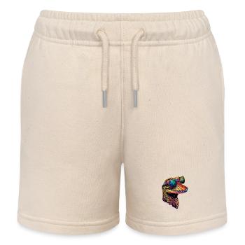 Kaiman Krokodil Alligator Reptilien Kroko Kaimane - Kinder Organic Joggingshorts Mini Bolter von Stanley/Stella - Natur - Vorne