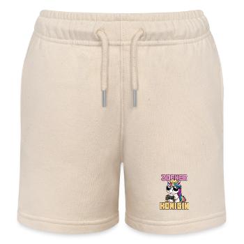Zocker Königin - Kinder Organic Joggingshorts Mini Bolter von Stanley/Stella - Natur - Vorne
