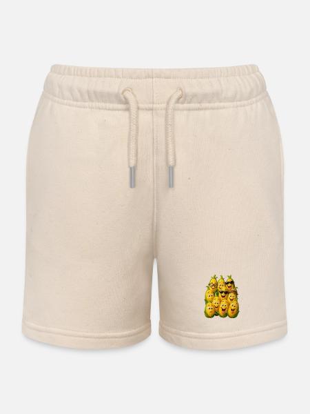 Lustige Maiskolben Truppe - Kinder Organic Joggingshorts Mini Bolter von Stanley/Stella - Natur