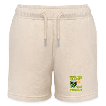 Kühl den Planeten, nicht die Leute Klima  - Kinder Organic Joggingshorts Mini Bolter von Stanley/Stella - Natur - Vorne