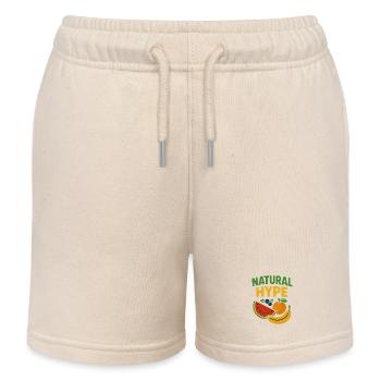 Naturel – Design fruité - Short de jogging enfant bio Stanley/Stella - écru doux - Devant