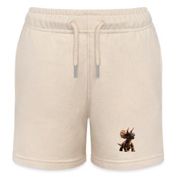 Triceratops Dinosaure Dinos Triceratops Dino - Short de jogging enfant bio Stanley/Stella - écru doux - Devant
