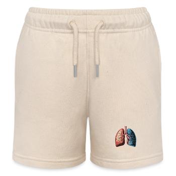 Inhale Exhale Lungenkunst - Kinder Organic Joggingshorts Mini Bolter von Stanley/Stella - Natur - Vorne