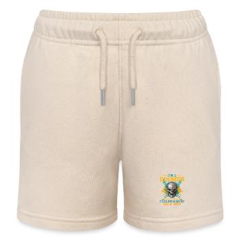 Boomer Totenkopf Spruch Shirt - Kinder Organic Joggingshorts Mini Bolter von Stanley/Stella - Natur - Vorne