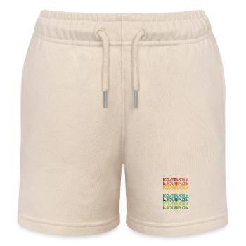 Kombucha Dégradé Multi-Imprimé - Short de jogging enfant bio Stanley/Stella - écru doux - Devant