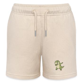 Gefährlicher Dabbing T-Rex - Kinder Organic Joggingshorts Mini Bolter von Stanley/Stella - Natur - Vorne