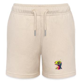 Éclaboussure de néon lézard coloré - Short de jogging enfant bio Stanley/Stella - écru doux - Devant
