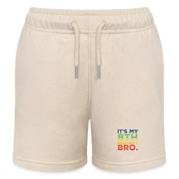 8ème anniversaire Bro Drôle 8 ans Garçon Cool - Short de jogging enfant bio Stanley/Stella - écru doux - Devant