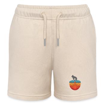 Technologie géothermique - Chercheur de chaleur terrestre - Short de jogging enfant bio Stanley/Stella - écru doux - Devant