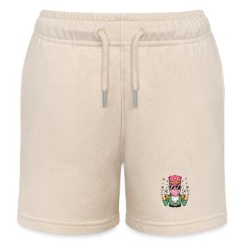 Nussknacker bläst Kaugummi - Kinder Organic Joggingshorts Mini Bolter von Stanley/Stella - Natur - Vorne