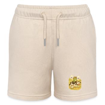 Frosch auf Kuh – Landleben Frogcore - Kinder Organic Joggingshorts Mini Bolter von Stanley/Stella - Natur - Vorne