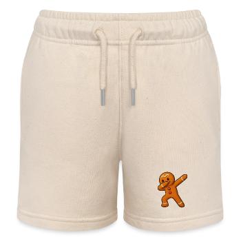 Tanzender Lebkuchenmann - Kinder Organic Joggingshorts Mini Bolter von Stanley/Stella - Natur - Vorne